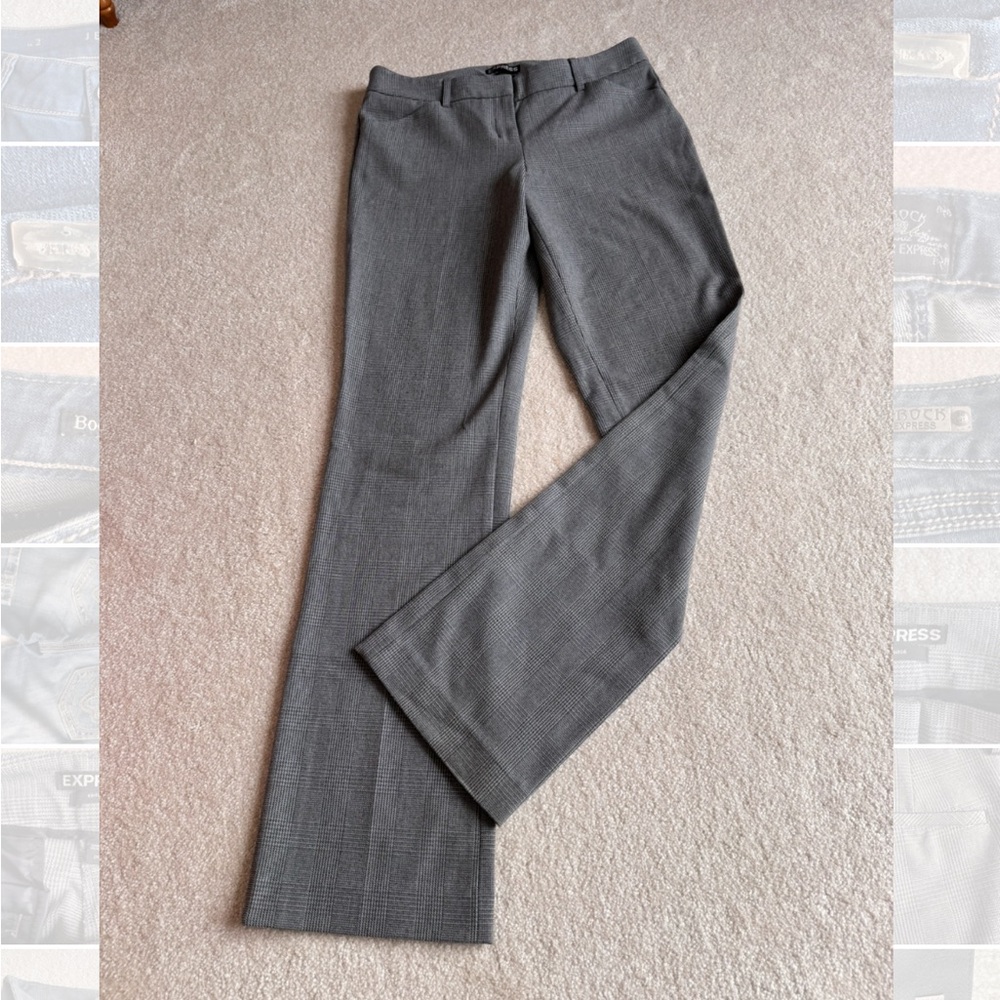 Express Houndstooth Gray Trousers